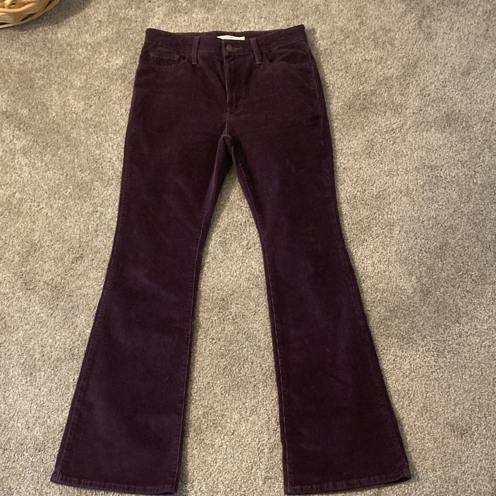 Levi's Dark Purple Flare corduroy Jeans